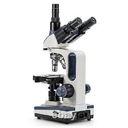 Swift 40x-2500x Microscope Trinoculaire Composé 3d Étape Mécanique Avec Caméra 5mp