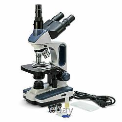 Swift 40x-2500x Trinocular Lab Compound Microscope Led Avec Appareil Photo Numérique Usb 20mp