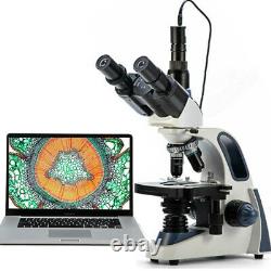 Swift Sw380t-ep5r 40x-2500x Microscope De Laboratoire Trinoculaire Composé Avec Caméra 5mp