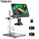 Tomlov 10.1 Microscope Numérique Hdmi 2000x Lcd Pour Adultes Microscope à Pièces 3 Lentilles 64g