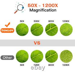 Tomlov 7 microscope à pièces numériques LCD avec lumière 1200X pour les pièces défectueuses
