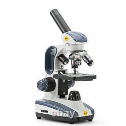 Uk Swift 1000x Compound Microscope Dual Light Student Lab Avec Caméra Usb Numérique