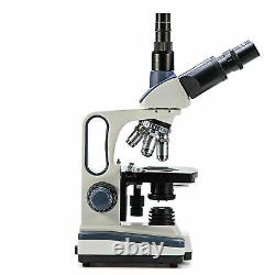Uk Swift 40x-2500x Trinocular Lab Compound Microscope Led Avec Caméra Numérique 5mp