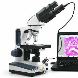 Uk Swift Digital Lab Compound Pro Microscope Binoculaire Trinoculaire Avec Caméra Usb