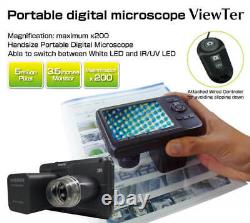 Vividia 3r-500uv 3.5 Pouces Microscope Numérique Portable Avec Lumières Led Blanches/uv
